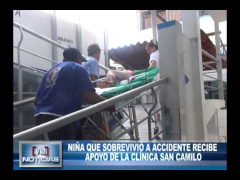 Niña que sobrevivió a accidente recibe apoyo de la Clínica San Camilo
