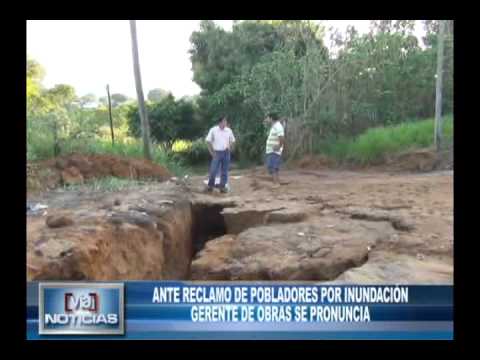 Ante reclamo de pobladores por inundación Gerente de obras se pronuncia