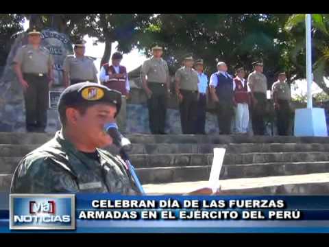 Celebran día de las fuerzas armadas en el ejército del Perú