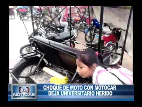 Choque de motos deja universitario herido en Jr. Progreso Choque de motos deja universitario herido en Jr. Progreso