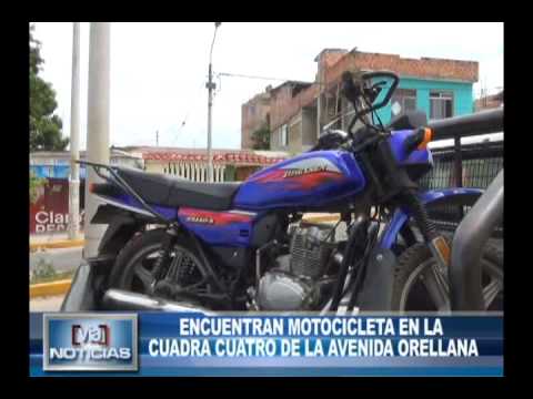 Encuentran motocicleta en la cuadra cuatro de la avenida Orellana