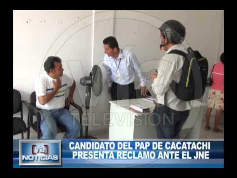 Candidato del PAP de Cacatachi presenta reclamo ante el JNE