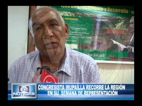 Congresista Irupailla recorre la región en su semana de representación