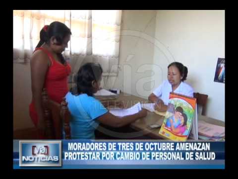 Moradores de tres de octubre amenazan protestar por cambio de personal de salud Moradores de tres de octubre amenazan protestar por cambio de personal de salud