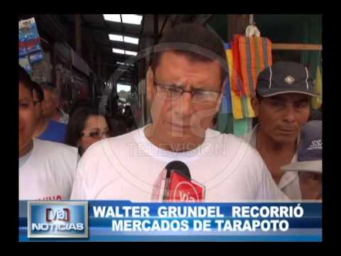 Walter Grundel recorrió mercados de Tarapoto