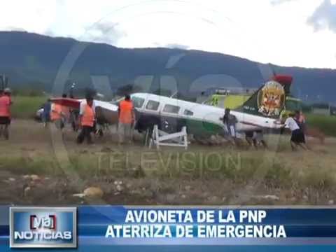 Avioneta de la PNP aterrizó de emergencia en Tarapoto