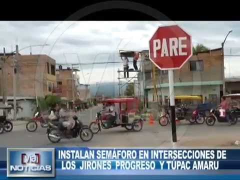 Instalan semáforo en intersecciones de los jirones Progreso y Túpac Amaru Instalan semáforo en intersecciones de los jirones Progreso y Túpac Amaru