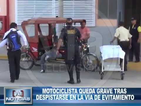 Motociclista queda grave tras despistarse en la vía de evitamiento Motociclista queda grave tras despistarse en la vía de evitamiento