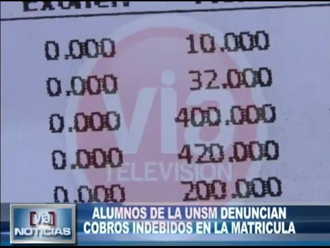 Alumnos de la UNSM denuncian cobros indebidos en la matricula Alumnos de la UNSM denuncian cobros indebidos en la matricula