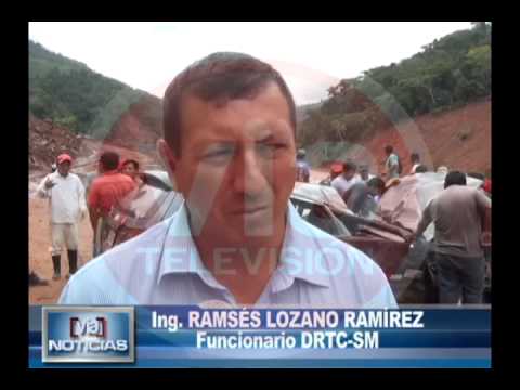 Derrumbe arrastra automóvil en carretera Shapaja Chazuta Derrumbe arrastra automóvil en carretera Shapaja Chazuta