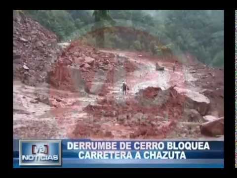 Derrumbe de cerro bloquea carretera a Chazuta Derrumbe de cerro bloquea carretera a Chazuta