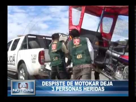 Despiste de motokar deja 3 personas heridas Despiste de motokar deja 3 personas heridas