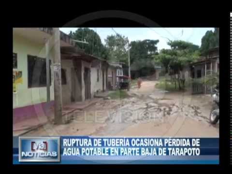 Ruptura de tubería ocasiona pérdida de agua potable en parte baja de Tarapoto Ruptura de tubería ocasiona pérdida de agua potable en parte baja de Tarapoto