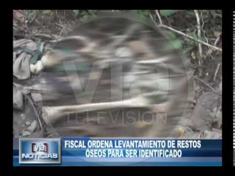 Fiscal ordena levantamiento de restos óseos para ser identificado Fiscal ordena levantamiento de restos óseos para ser identificado