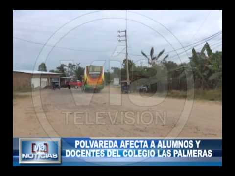 Polvareda afecta a alumnos y docentes del colegio las Palmeras Polvareda afecta a alumnos y docentes del colegio las Palmeras