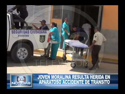 Joven moralina resulta herida en aparatoso accidente de tránsito Joven moralina resulta herida en aparatoso accidente de tránsito