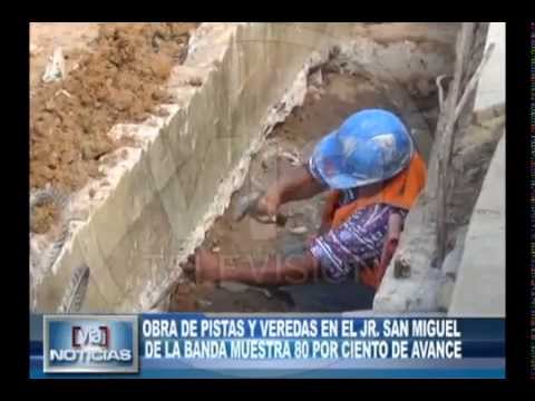 Obra de pistas y veredas en el jr. San Miguel de la Banda muestra 80 por ciento de avance Obra de pistas y veredas en el jr. San Miguel de la Banda muestra 80 por ciento de avance