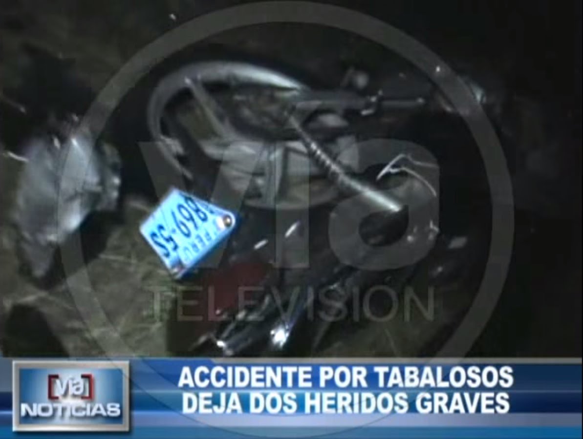 Accidente por Tabalosos deja dos heridos graves