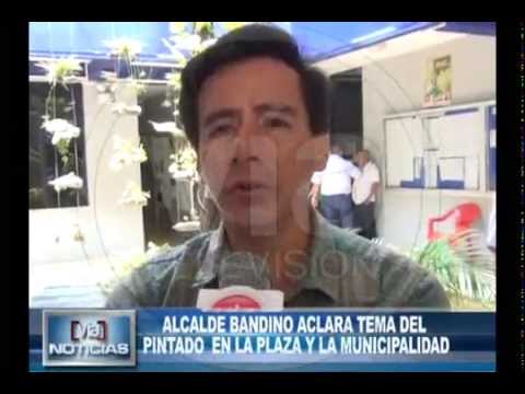 Alcalde bandino aclara tema del pintado en la plaza y la municipalidad Alcalde bandino aclara tema del pintado en la plaza y la municipalidad