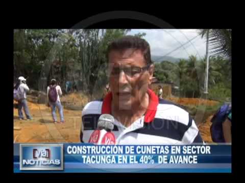 Construcción de cunetas en sector tacunga en del 40 % de avance Construcción de cunetas en sector tacunga en del 40 % de avance