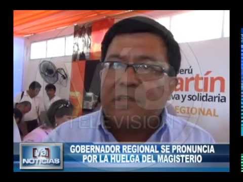 Gobernador Regional se pronuncia por la huelga del magisterio Gobernador Regional se pronuncia por la huelga del magisterio
