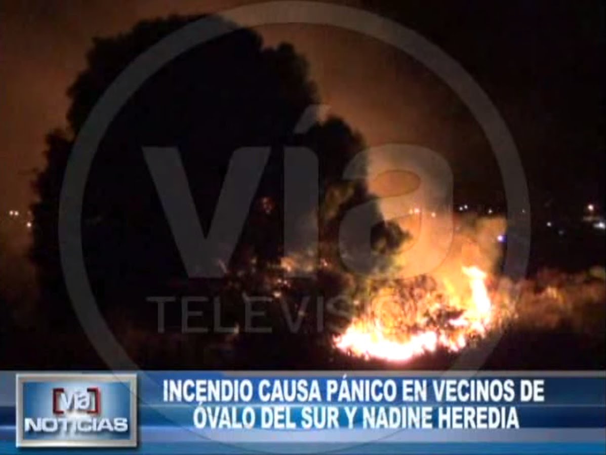 Incendio causa pánico en vecinos de óvalo del sur y Nadine Heredia Incendio causa pánico en vecinos de óvalo del sur y Nadine Heredia