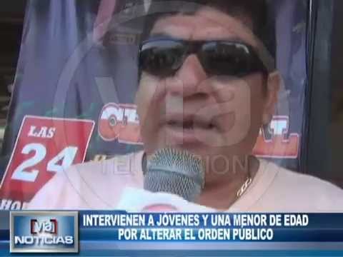 Intervienen a jóvenes y una menor de edad por alterar el orden público Intervienen a jóvenes y una menor de edad por alterar el orden público