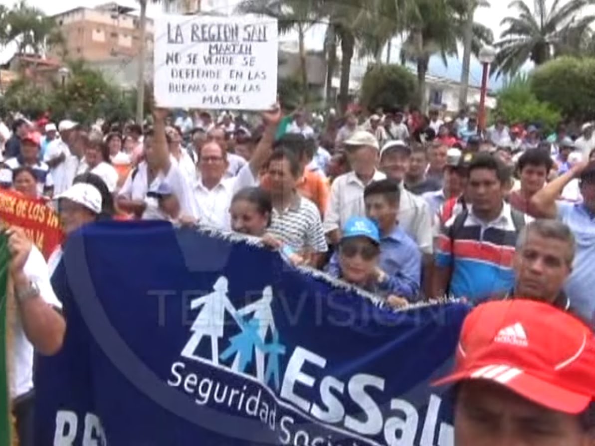 En Tarapoto marchan en contra de demarcación territorial