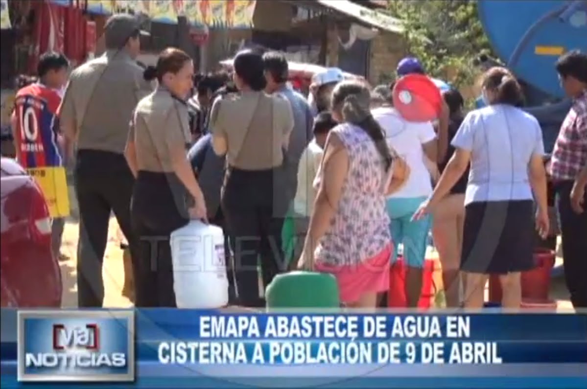EMAPA abastece de agua en cisterna a población de 9 de abril EMAPA abastece de agua en cisterna a población de 9 de abril