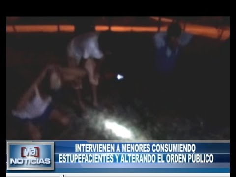 Menores consumian estupefacientes y alteraban el orden público Menores consumian estupefacientes y alteraban el orden público