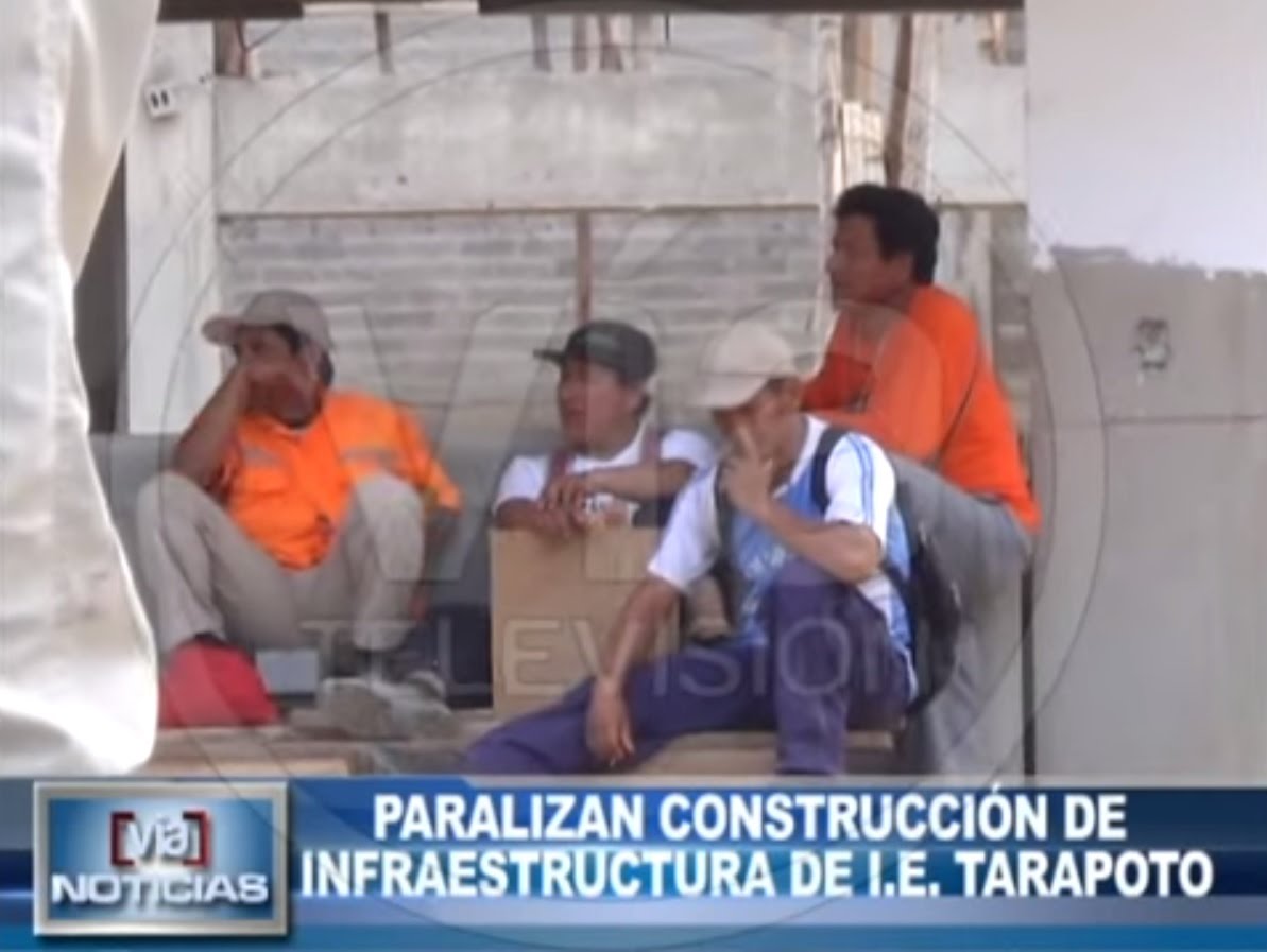 Paralizan construcción de infraestructura del colegio Tarapoto