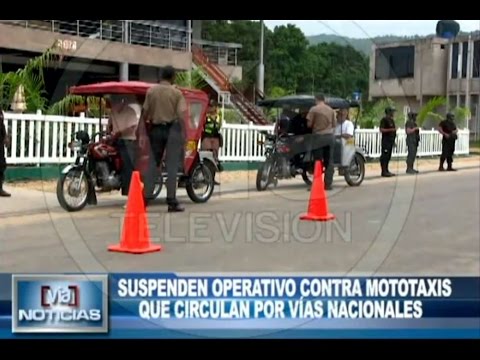 Suspenden operativo contra mototaxis que circulan por vías nacionales Suspenden operativo contra mototaxis que circulan por vías nacionales