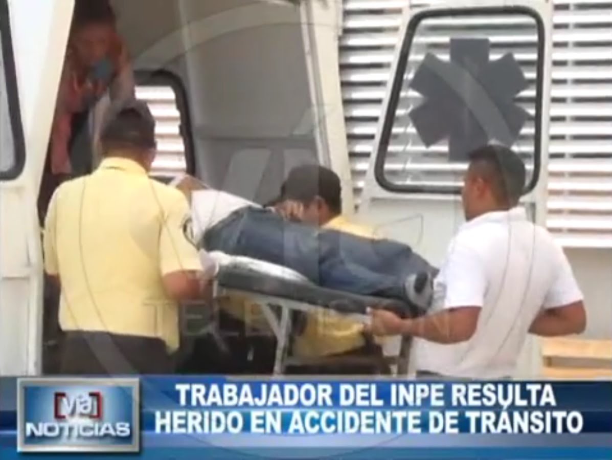 Trabajador del INPE resulta herido en accidente de tránsito Trabajador del INPE resulta herido en accidente de tránsito