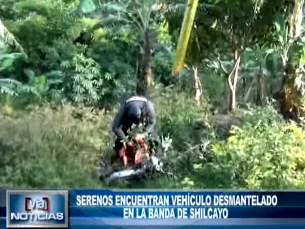 La Banda de Shilcayo: Serenos encuentran vehículo desmantelado La Banda de Shilcayo: Serenos encuentran vehículo desmantelado