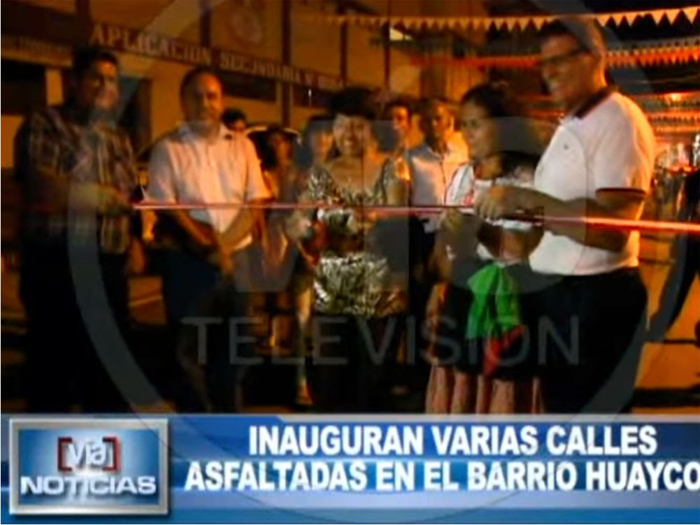 Barrio Huayco: Inauguran varias calles asfaltadas Barrio Huayco: Inauguran varias calles asfaltadas