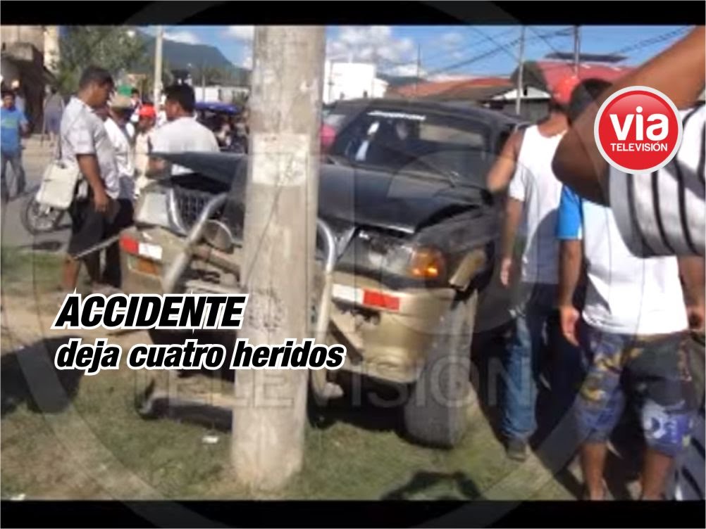 Choque de auto con camioneta deja 4 heridos en la vía y Jiménez Pimentel Choque de auto con camioneta deja 4 heridos en la vía y Jiménez Pimentel
