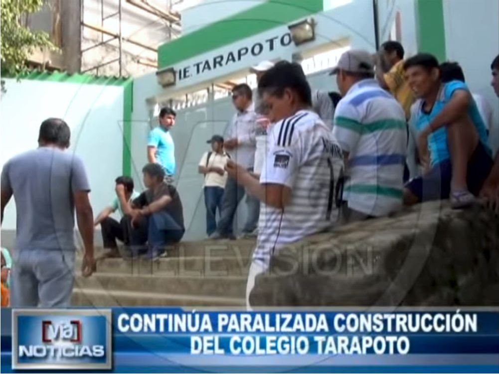 Continúa paralizada construcción del colegio Tarapoto