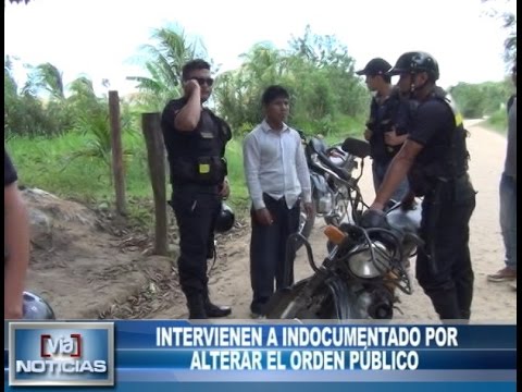 Intervienen a indocumentado por alterar el orden público Intervienen a indocumentado por alterar el orden público