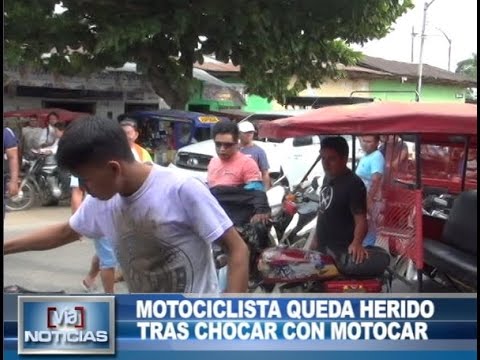Motociclista queda herido tras chocar con motocar Motociclista queda herido tras chocar con motocar