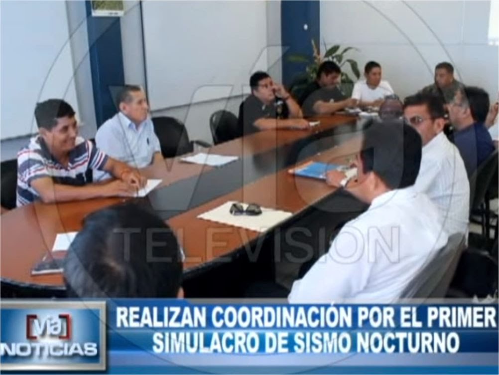 Realizan coordinaciones por el primer simulacro nacional de sismo nocturno Realizan coordinaciones por el primer simulacro nacional de sismo nocturno