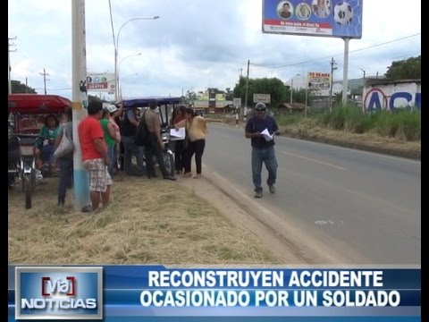 Reconstruyen accidente de tránsito ocasionado por un soldado Reconstruyen accidente de tránsito ocasionado por un soldado