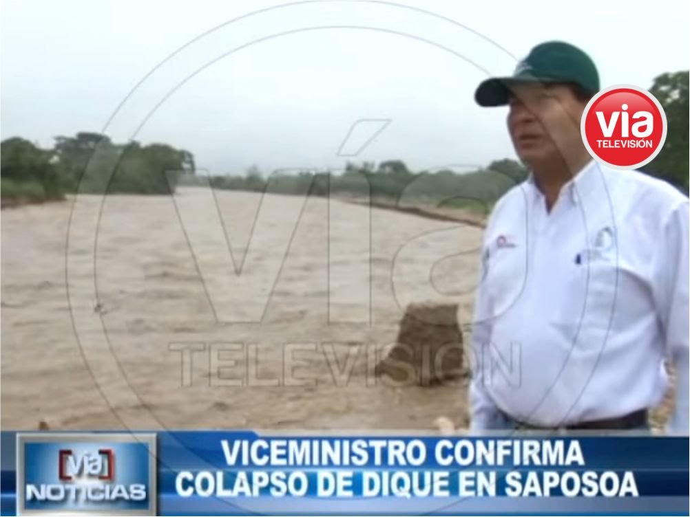 Viceministro confirma colapso de dique en Saposoa Viceministro confirma colapso de dique en Saposoa