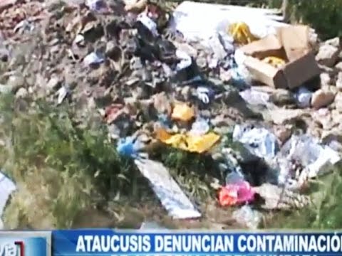 Ataucusis denuncian contaminación de  las orillas del Cumbaza