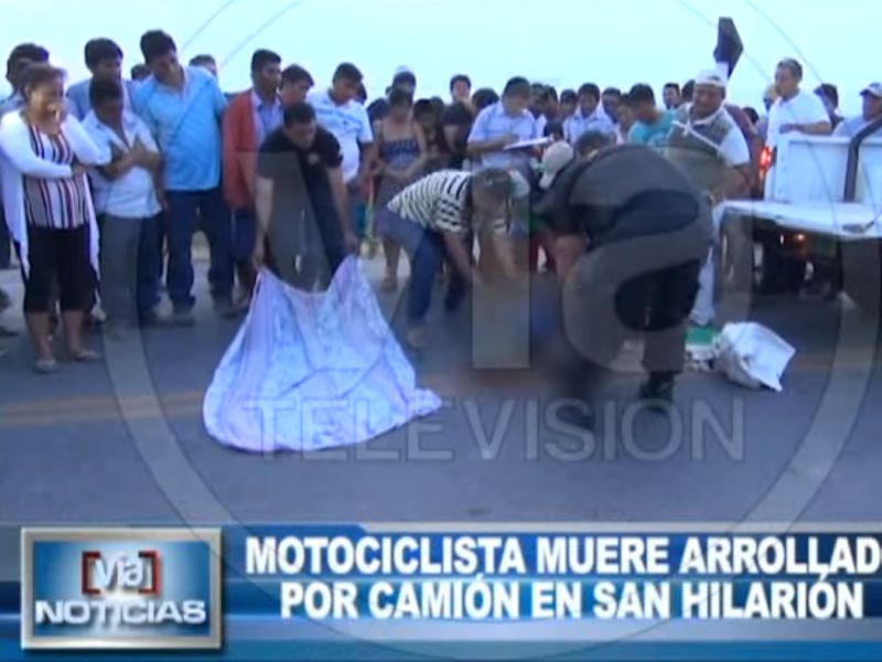 Motociclista muere arrollado por camión en San Hilarión Motociclista muere arrollado por camión en San Hilarión