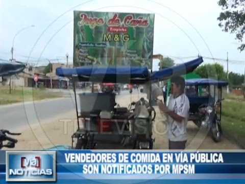 Vendedores de comida en vía pública son notificados por MPSM Vendedores de comida en vía pública son notificados por MPSM