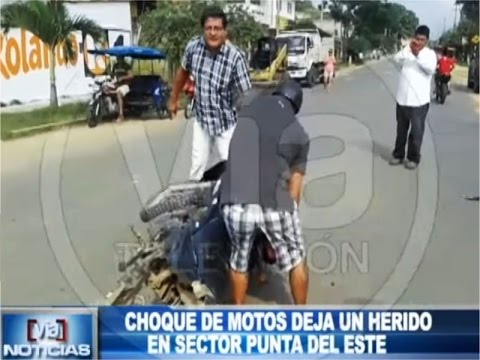Choque de motos deja un herido en sector Punta del Este Choque de motos deja un herido en sector Punta del Este