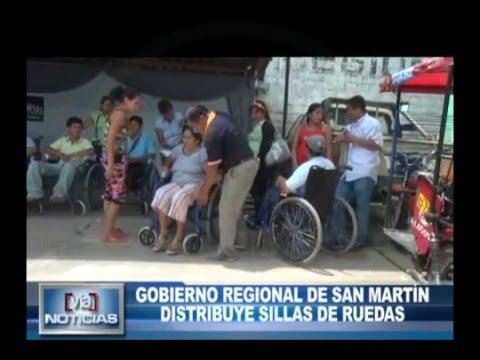 Gobierno regional de San Martín distribuye sillas de ruedas