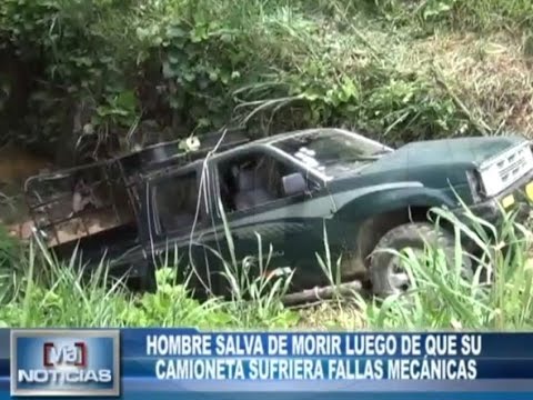Hombre salva de morir luego de que su camioneta sufriera fallas mecánicas Hombre salva de morir luego de que su camioneta sufriera fallas mecánicas