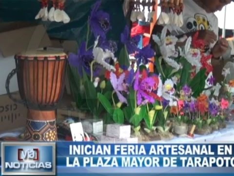 Inician feria artesanal en la plaza mayor de Tarapoto