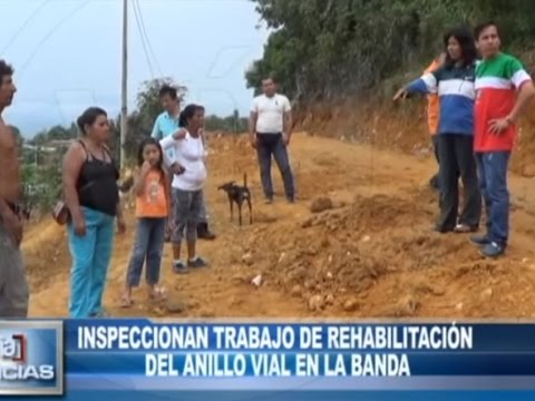 Inspeccionan trabajo de rehabilitación del anillo vial en La Banda Inspeccionan trabajo de rehabilitación del anillo vial en La Banda